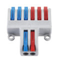 20pcs SPL-62 Two Groups of Parallel One-in and Three-out Splitter Terminal Wire Connector