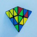 Deli 98x98x98mm Mini Special-shaped Pyramid Magic Cube Puzzle Science Education Toy Gift from