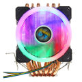 CPU Cooler 6 Heatpipe 4-Pin RGB 2x Cooling Fan For Intel 775/1150/1151/1155/1156/1366AMD