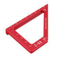 Drillpro ES-2 Aluminum Alloy 45 90 Degree Marking Angle Ruler with Base Height Ruler Woodworking Tri