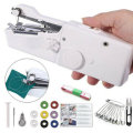 Mini Portable Sewing Machine Handheld Cordless Quick Clothes Stitch For Home Travel
