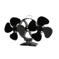 IPRee 8 Blades Dual Heads Fireplace Fan Wood Burner Heat Power Fan