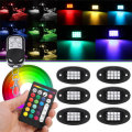 6Pcs Universal Colorful RGB LED Car Rock Lights  RF Dual Remote Control 5050 72 Led Waterproof IP68