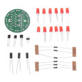 3pcs DIY Red LED Round Flash Electronic Production Kit Component Soldering Training Practice Board