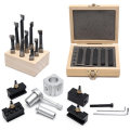 Mini Quick Change Tool Post Holder Set with 9pcs 3/8 Inch Boring Bar and 5pcs Indexable Blade