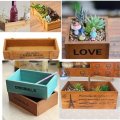 Rustic Antique Vintage Handmade Wooden Boxes/Crates Trugs Kitchen Storage Container