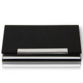 Deli 7628 Portable Magnetic Buckle Business Card Holder PU Leather Name Card Case Business ID Credit