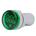 10pcs Green ST16VD 22mm Hole Size 6-100 VDC Digital Voltmeter Round Voltage Detector Tester Mini LED