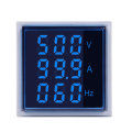 5pcs Geekcreit 3 in 1 AC 60-500V 100A Square Blue LED Digital Voltmeter Ammeter Hertz Meter Signal