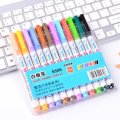 12pcs Mixed Colour White Board Bright Marker Pen Set Fine bullet Tip Pens Easy Dry Wipe Stationery P