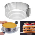 20cm Adjustable Cut Layered Stainless Steel Round Ring Circular Baking Mold Bakeware