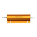 5pcs RX24 100W 300R 300RJ Metal Aluminum Case High Power Resistor Golden Metal Shell Case Heatsink R