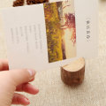 1Pcs Wooden Base Rustic Wedding Table Number Place Name MEMO Card Stand Holder