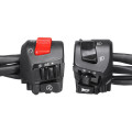 12V Motorcycle 7/8 Handlebar Horn Turn Signal Headlight Electrical Start Switch Double Throttle"...