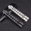 Stainless Steel Folding Training Comb Butterfly In Knife Training Tool Practice Swing Comb for Outdo
