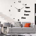 New Creative Diy Wall Stickers Wall Clock Home Mirror Clocks Living Room Decoration Wall Clock