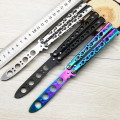 HUOHOU Colorful Stainless Steel EDC Knife Butterfly Training Outdoor Knife Competition Knife Blunt T