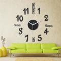 Removable 3D Number DIY Mirror Surface Wall Clock Sticker Modern Home Ar