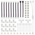 RGB LED Strip Connector Kit for 10mm 4Pin 5050 Includes 8 Types of Solderless Accessories Provides M