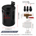 Universal 2-Port Oil Catch Can Tank Reservoir Fuel with