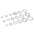 450Pcs Aluminum Sealing Solid Gaskets Washers Assorted Flat Metal O Rings Set for Oil Drain Plug Gas