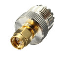 UHF Female SO239 Jack to SMA Male Plug Straight Adapter Connector