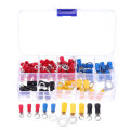 102PCS 10Kinds RV Ring Terminal Electrical Crimp Connector Kit Set With Box Copper Wire Insulated Co