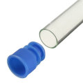 10pcs  Borosilicate Glass Test Tubes Rimless Pyrex With Push Caps Lab