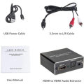 HDMI Audio Splitter HDMI To HDMI AUDIO SPDIF Converter 4K 3.5mm Analog Audio Output Switcher