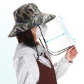Removable Transparent Protective Mask Hat Anti-fog Splash Proof Fisherman Bucket Hat