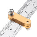 Steel Ruler Straightedge Locator Steel Ruler Limit Adjustment Positioning Block Woodworking Scribing
