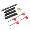 14pcs 12mm Lathe Boring Bar Turning Tool Holder with Wrench and Carbide Inserts Blades Set