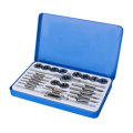 24Pcs Milled Alloy Steel Tap And Die Wrench Tool Set Drill Bits Countersink Drill Bit