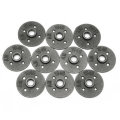 10pcs 1/2 Inch Malleable Iron Floor Flange Steel Iron Pipe Fitting Wall Mount