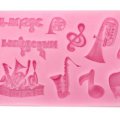 Orchestral Instruments Silicone Fondant Mold Polymer Clay Mould