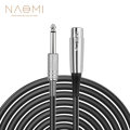 NAOMI 6.35mm 1/4 inch Male TS Jack To XLR 3 Pin Plug Audio Cable Mic Adapter Cord For Microphone Spe