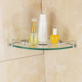 8mm Bathroom Corner Tempered Glass Shower Shelf Storage Soap Dish Rack Holder Wall-mounted Kitchen
