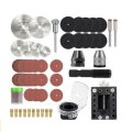 74Pcs Rotary Cutting Tools Kit HSS Saw Blade Metal Cutting Disc 4.3 4.8mm Mini Drill Chuck Circular