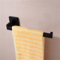 Matte Black Stainless Steel Wall Towel Hook Bathroom Hanger Holder Wall Robe Rails Rack Bar