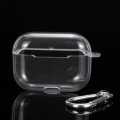 Transparent Non-yellow Anti-fall TPU Soft Earphone Storage Case Protective Cover with Keychain for A