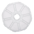 Round 8 Compartment Box 10cm Clear Bead DIY Craft Jewelry Parts Storage Organizer Container Case