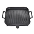 BBQ Grill Pan Non-stick Cooking Grill Pan Iron Steak Frying Pan Camping Picnic Cookware