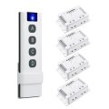 KTNNKG 4PCS 220V 110V Double-wire LED Smart Switch Remote Control Wireless Single-channel Remote Con