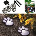 Solar Powered Pure White 4 Dog Animal Paw Print Outdoor LED Fairy String Lights  for Garden