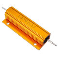 3pcs RX24 100W 8R 8RJ Metal Aluminum Case High Power Resistor Golden Metal Shell Case Heatsink Resis