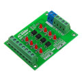 5pcs 24V To 12V 4 Channel Optocoupler Isolation Board Isolated Module PLC Signal Level Voltage Conve