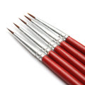 1Pce Short Handle Artist Paint Brush Set Round Shape Nylon Hair Hook Line Pen Brush Set