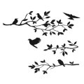 DIY Branch Bird Wall Sticker PVC Removable Hand-carved Wall Stickers Home Bedroom Living Room Backgr