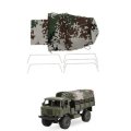 Green Canvas RC Car Truck Hood Cover Cloth For WPL B-24 1/16 Militar Vehicle Rock Crawler Parts