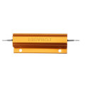 5pcs RX24 100W 8R 8RJ Metal Aluminum Case High Power Resistor Golden Metal Shell Case Heatsink Resis